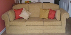 Upholstered modern sofa
